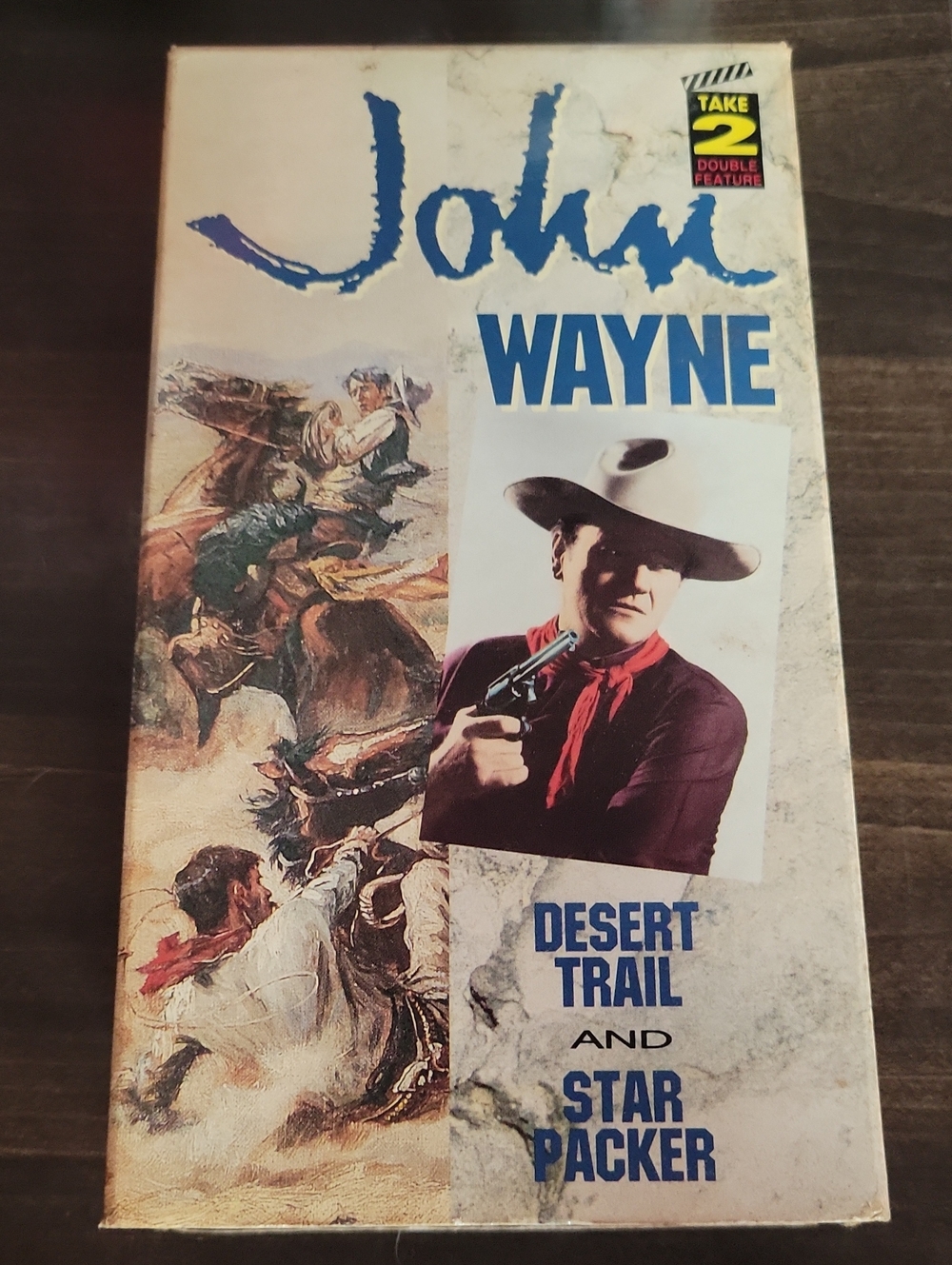 John Wayne Double Feature VHS - Desert Trail & Star Packer (Blue/White)
